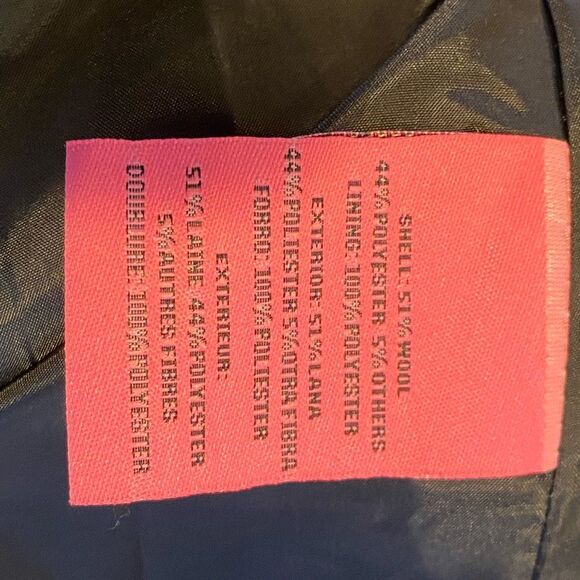 Betsey Johnson Houndstooth Princess Cut Wool Overcoat 8 - Picture 10 of 12